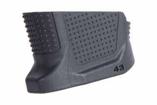 The Strike Industries EMP Glock 43 enhanced magazine plate adds 2 rounds of 9mm to your handgun